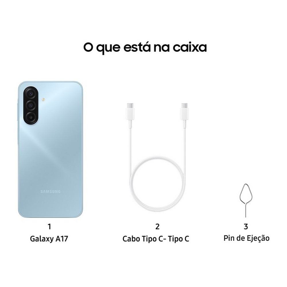Smartphone Samsung Galaxy A17 4G 128GB + 4GB RAM, 6,7" Azul-claro-4