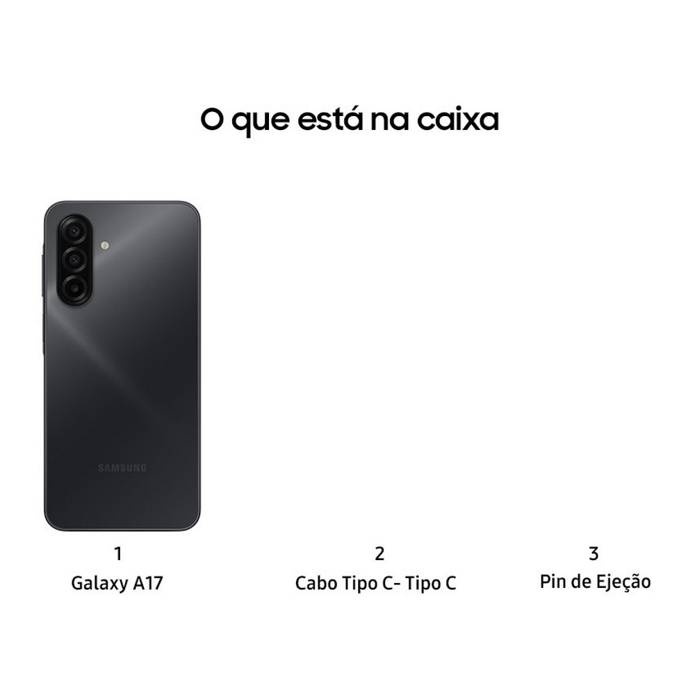 Smartphone Samsung Galaxy A17 4G 256GB + 8GB RAM + 6,7" Preto-4