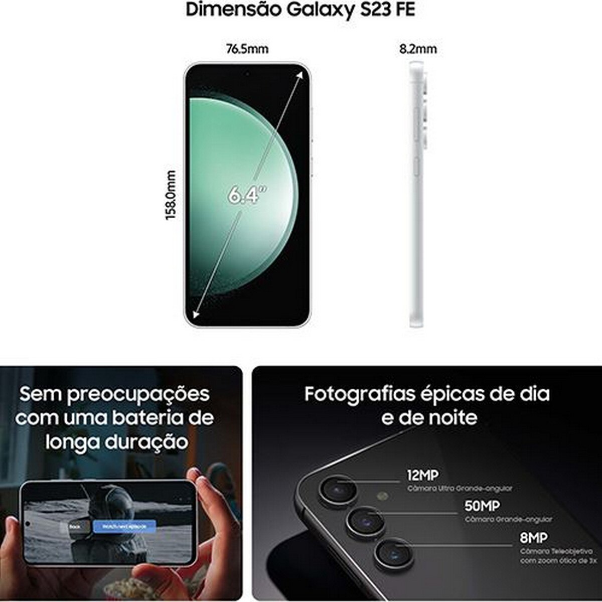 Samsung Galaxy S23 FE, RAM 8 GB  + 128 GB - Lavanda 9