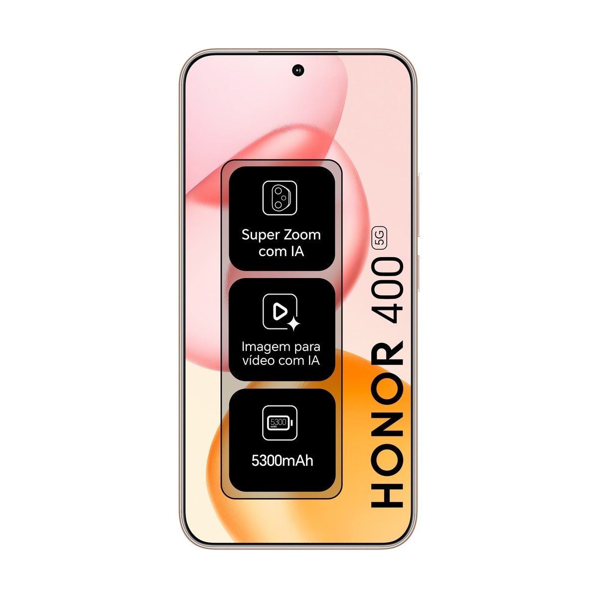Smartphone Honor 400, 5G 512GB + 8 GB RAM, 6,55" - Midnight Black Dourado-2
