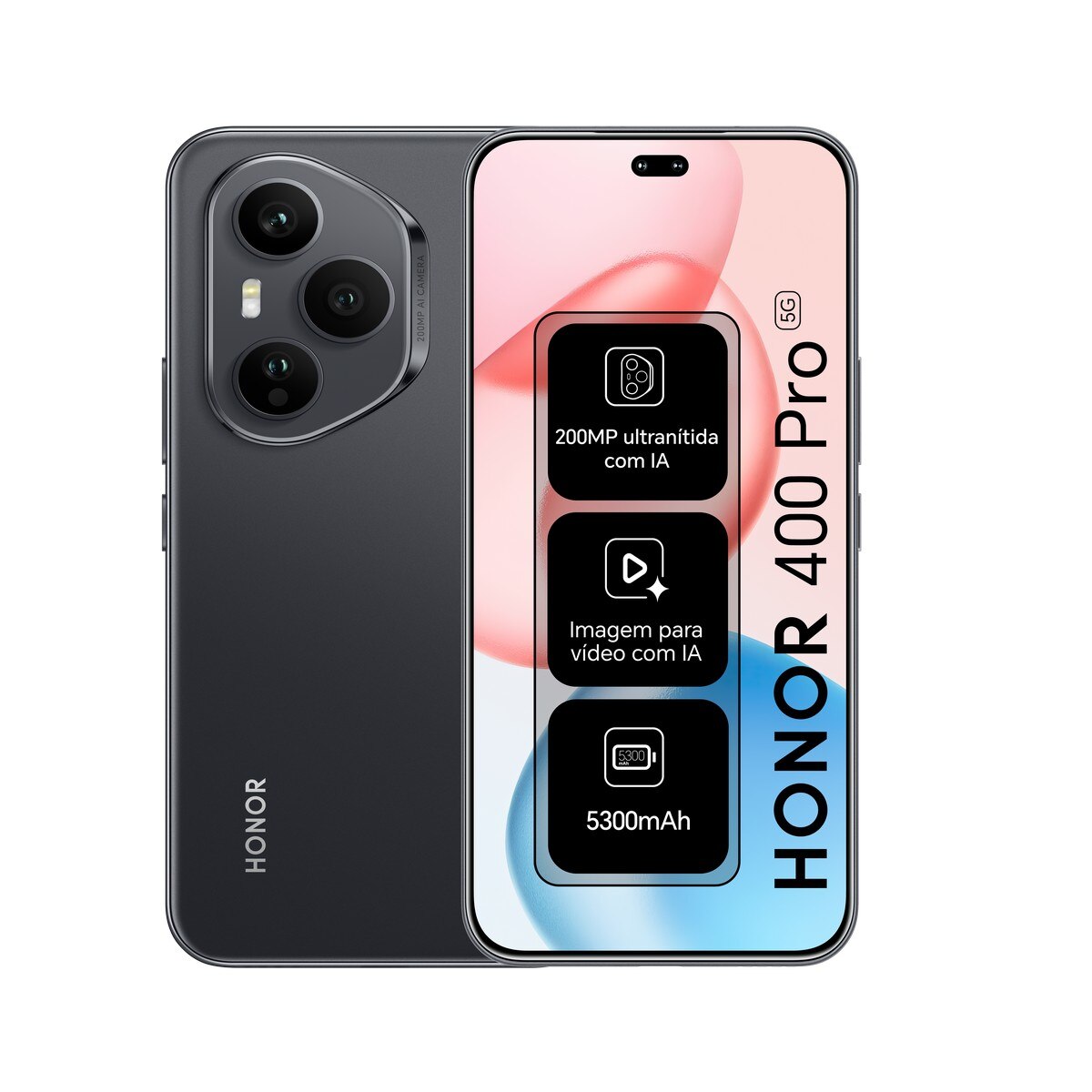 Smartphone Honor 400 Pro 5G, 512GB + 12GB RAM, 6,7" - Midnight Black Midnight Black-3