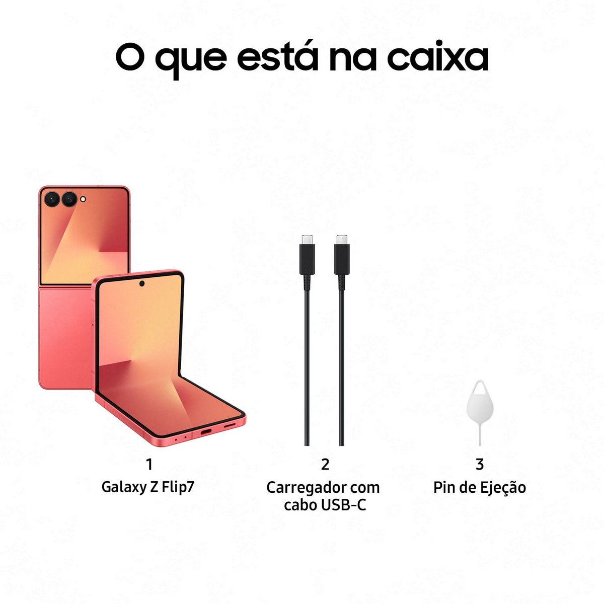 Smartphone Samsung Galaxy Z Flip7 256GB + 12GB RAM, 6,9" + 4,1" Dual-SIM Vermelho Coral-7
