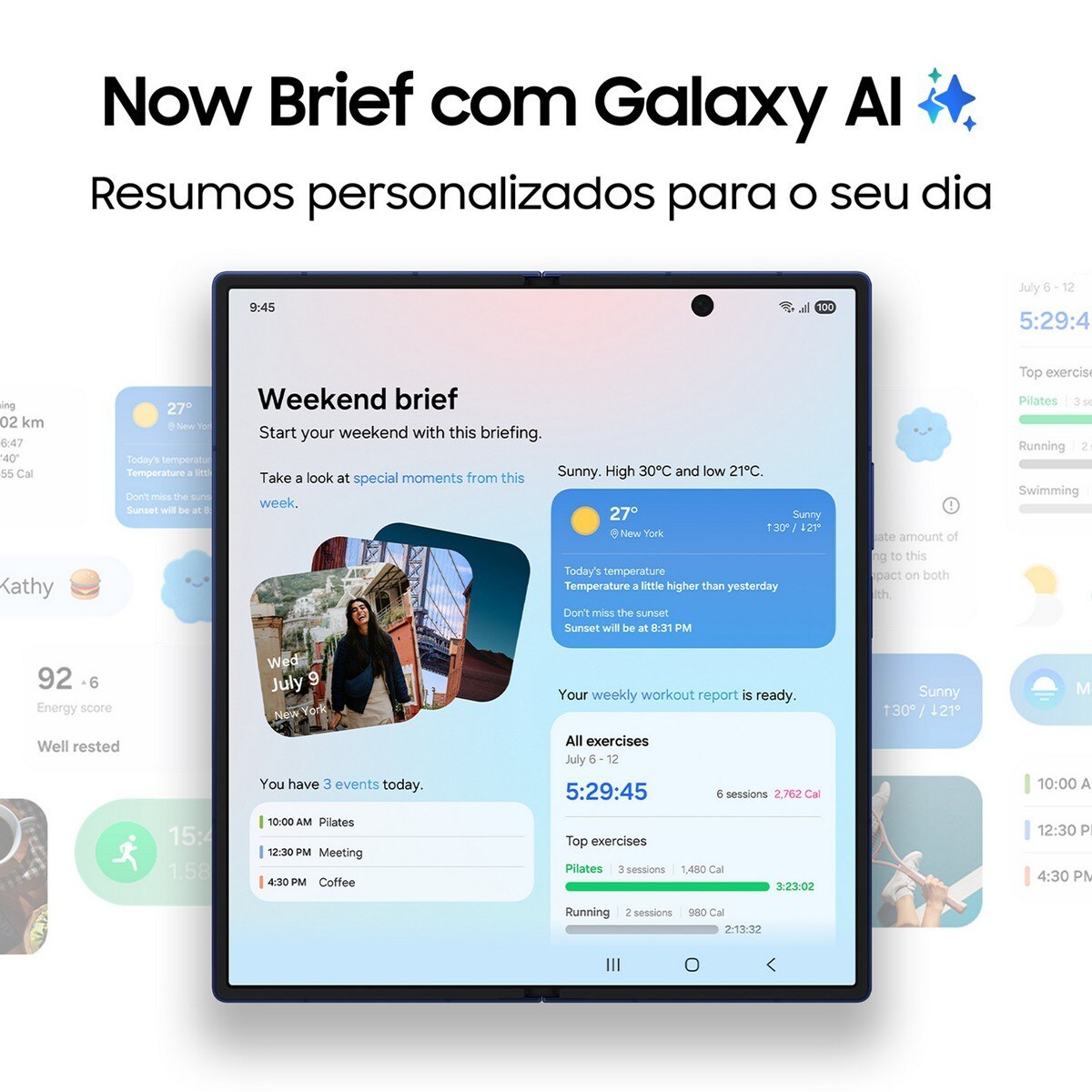 Smartphone Samsung Galaxy Z Fold 7 12GB + 256GB, 8" + 6,5" Dual-SIM Azul Intenso-5