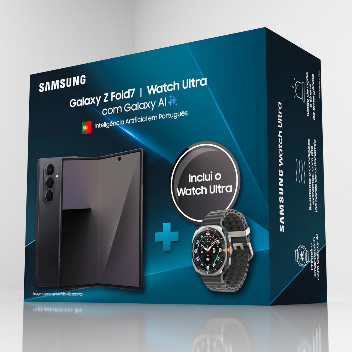 Bundle Samsung Galaxy Z Fold7 512GB Watch Ultra com Galaxy AI - Inteligência Artificial em Português 1