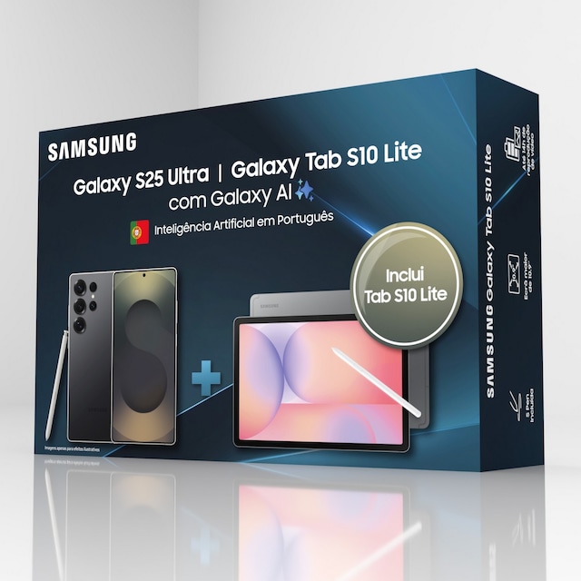 Imagem 0 de Bundle Samsung Smartphone Galaxy S25 Ultra 512 GB - Preto + Tablet Galaxy Tab S10 Lite 10.9", Wi-Fi 128GB - Cinzento