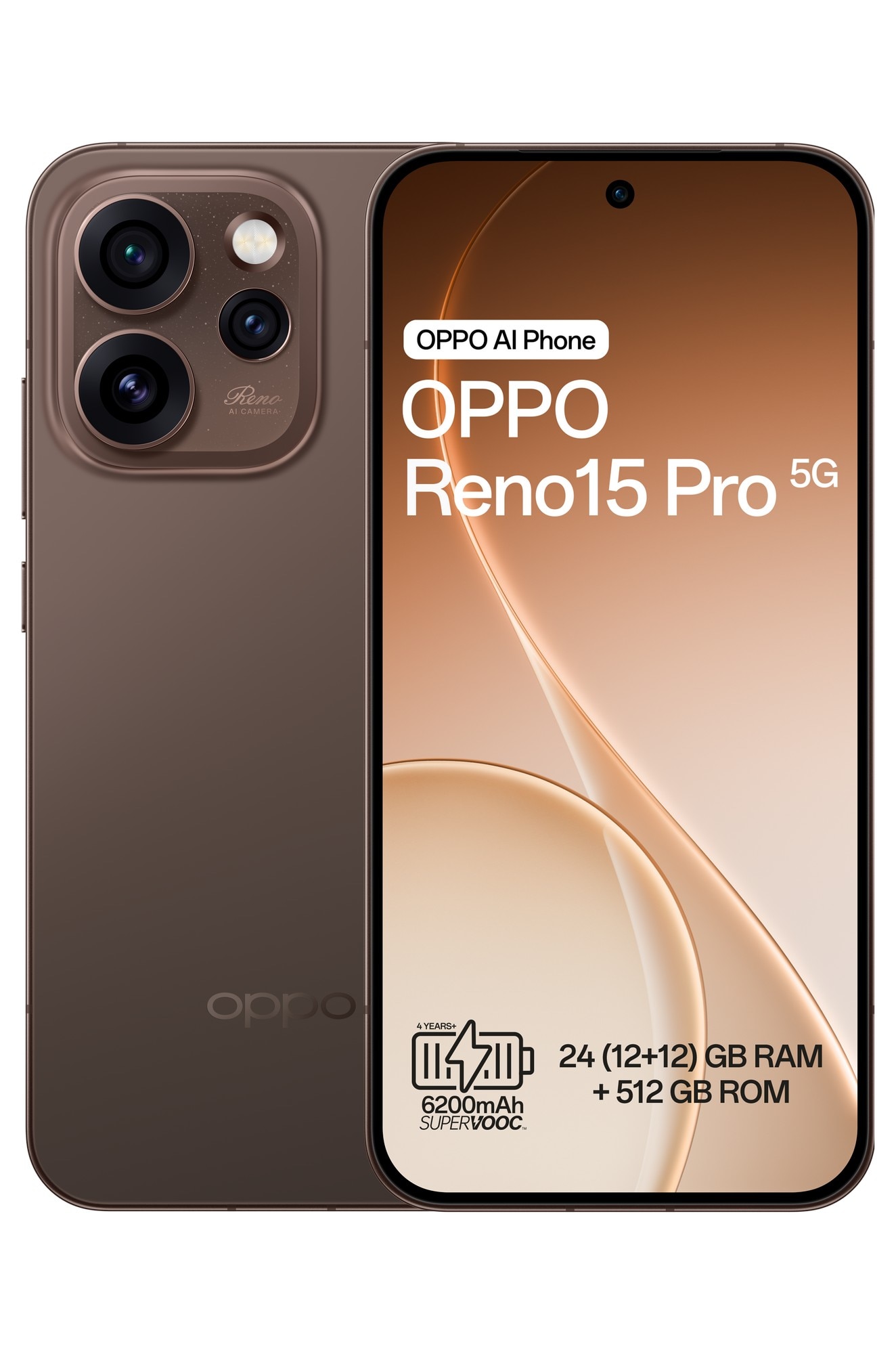 Imagem 0 de Smartphone Oppo Reno15 Pro 5G 512GB 12GB 6,32" - Preto Mocha