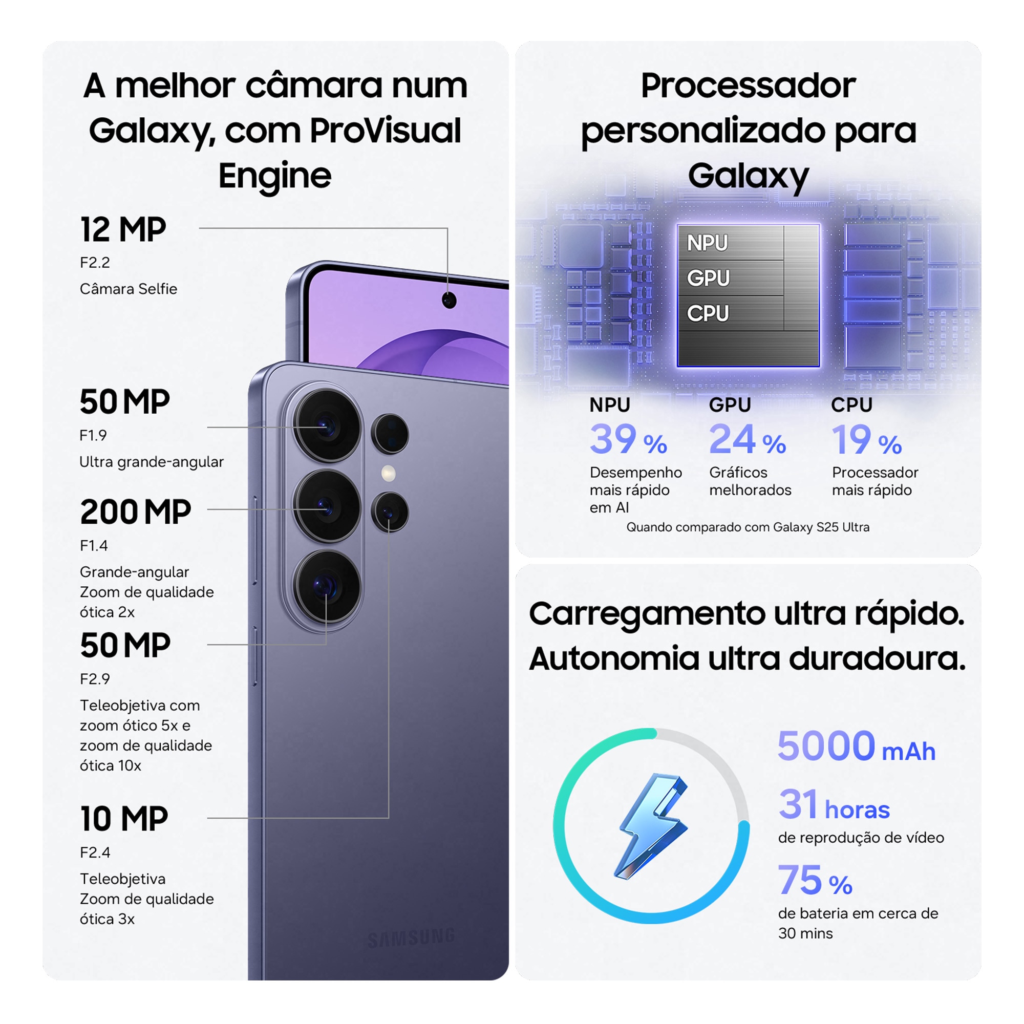 Smartphone Samsung Galaxy S26 Ultra 16GB + 1TB 6,9" Violeta-Cobalto-4