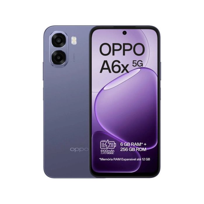 Imagem 0 de Smartphone Oppo A6X 6GB RAM + 256GB, 5G, 6,75", Dual SIM - Preto Ametista