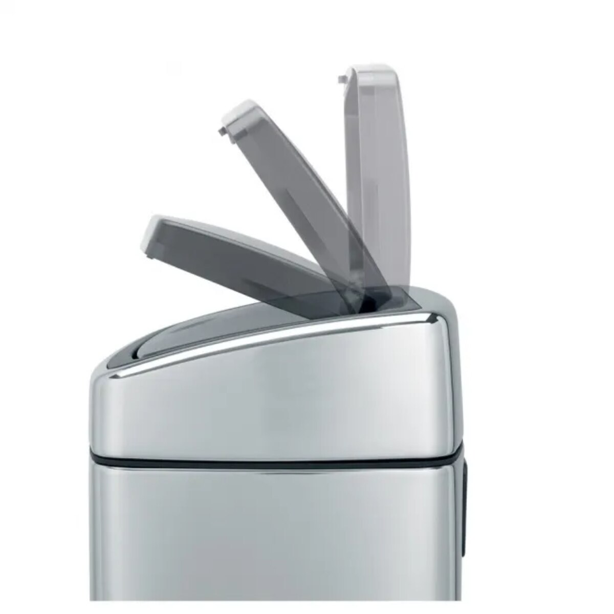 Balde do Lixo de aço Touch Bin 10L Cinzento-6
