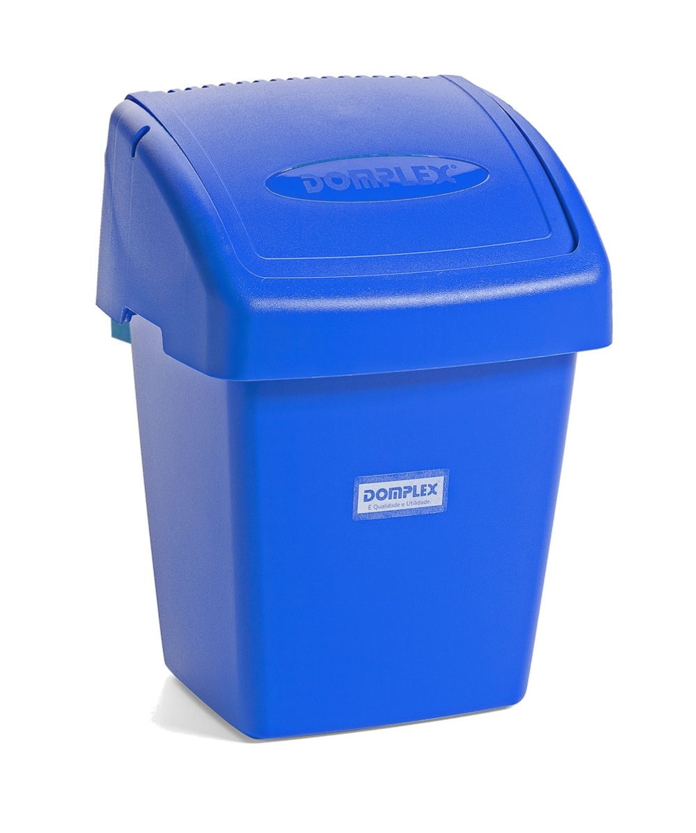 Imagem 0 de Balde do Lixo com Tampa Vai-Vem 3,5L Domplex - Azul