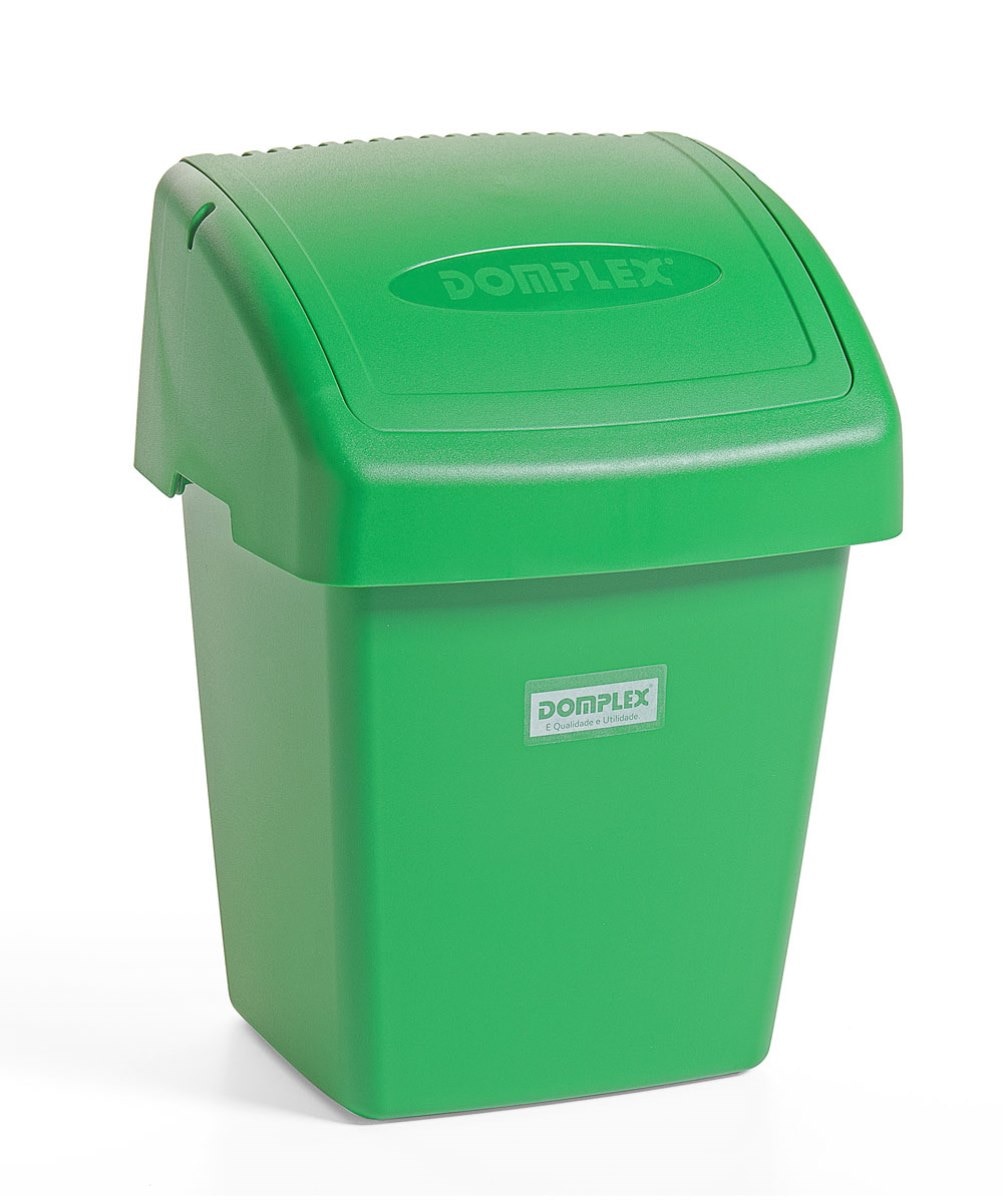 Imagem 0 de Baldo do Lixo com Tampa Vai-Vem 3,5L Domplex - Verde