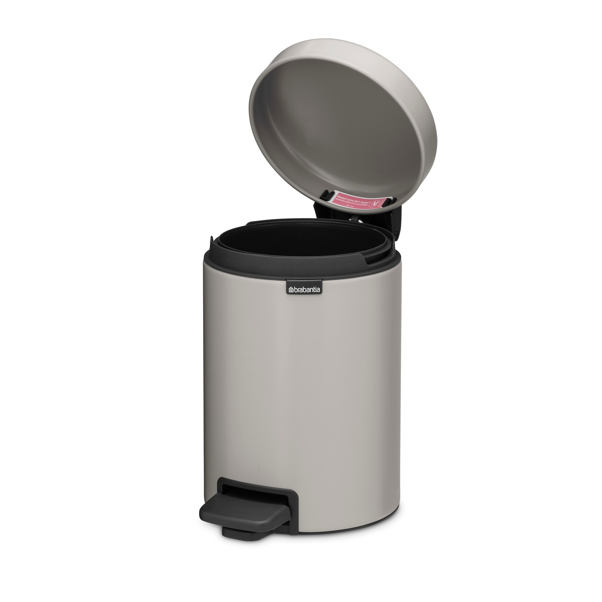 NewIcon Balde com Pedal, 3 L Cinzento-2