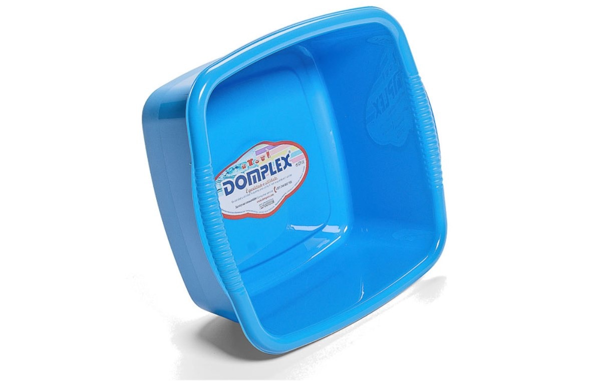 Bacia Quadrada 8L Domplex - Azul Azul-2