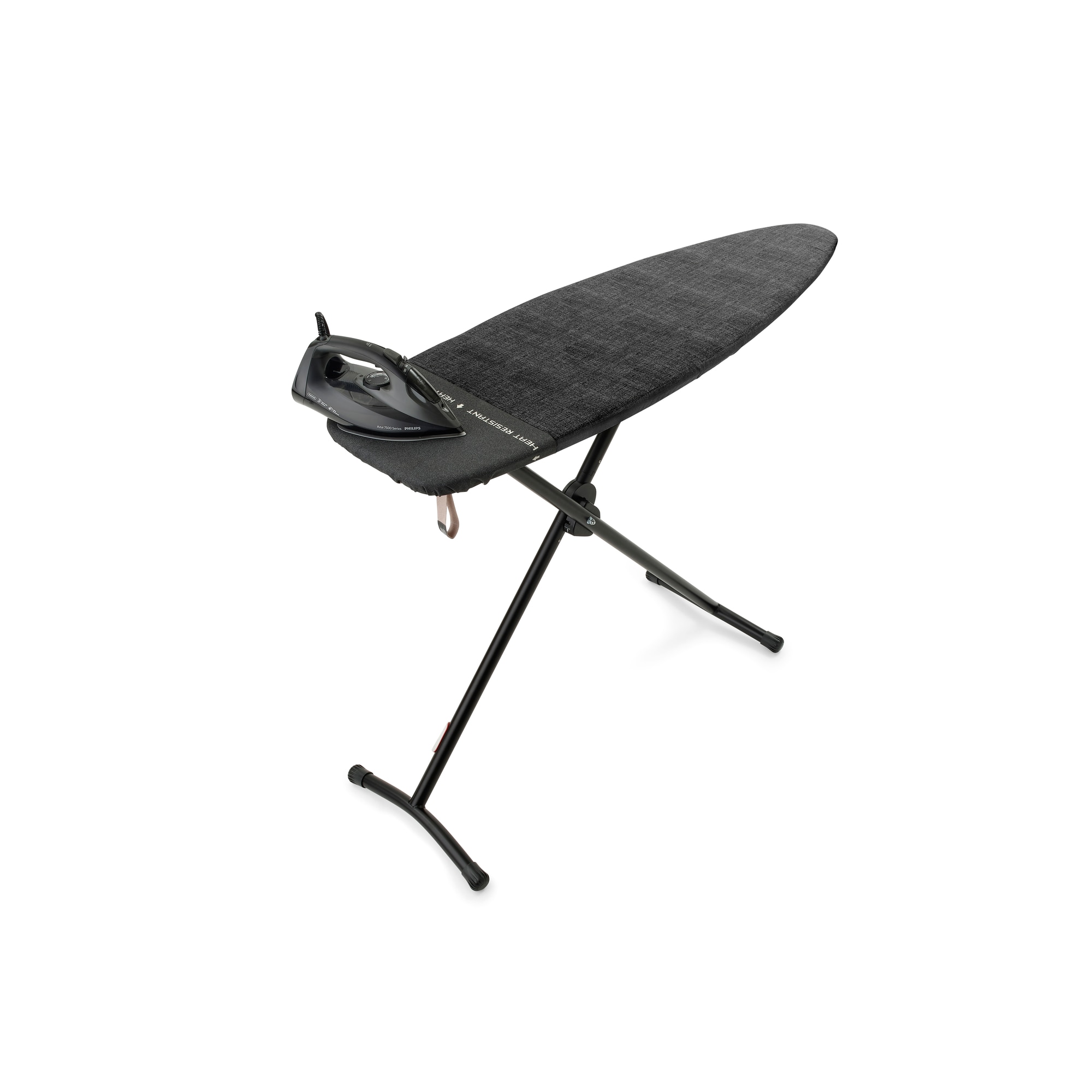 Tábua de engomar normal/a vapor D, 135x45 cm Preto-2