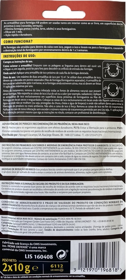 Anti Formigas Nexa Max isco - 2x10g 2