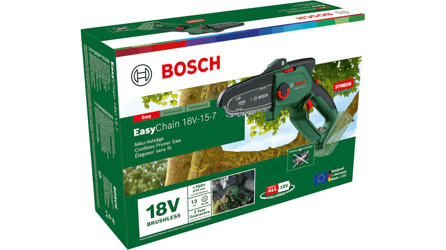 Serra de Corrente a Bateria. EasyChain 18 V Verde / Preto-4