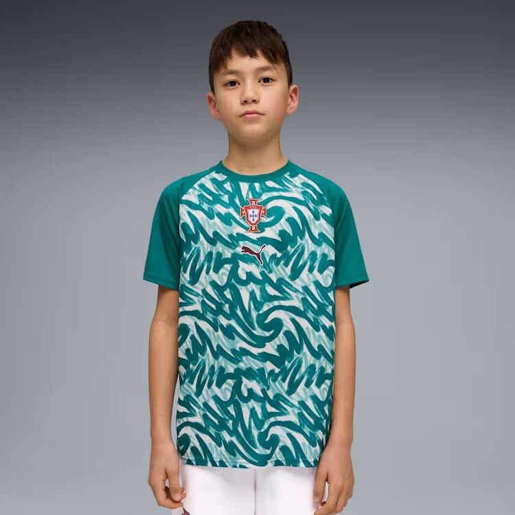 T-shirt Réplica de Futebol de Infantil FPF Warm Up Jr Verde-3
