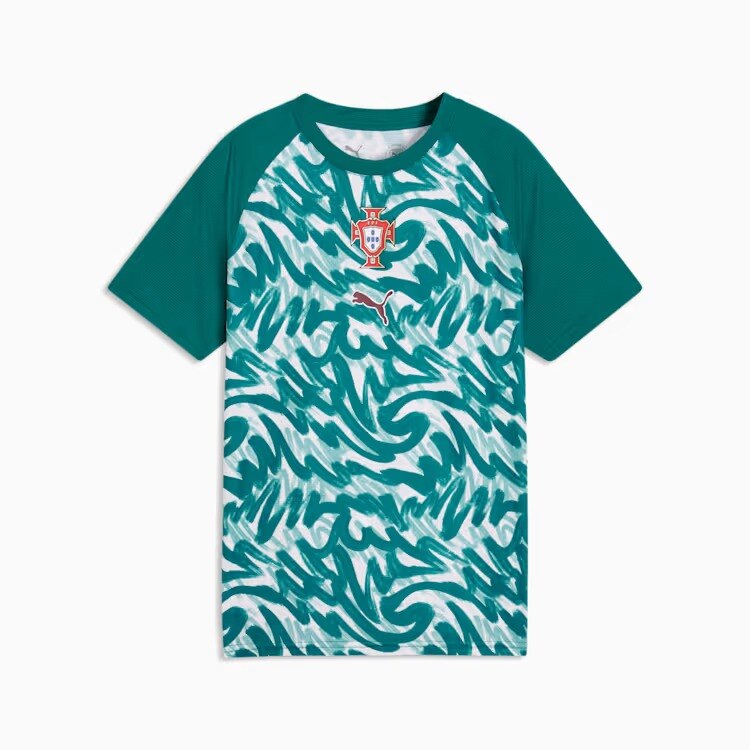 T-shirt Réplica de Futebol de Infantil FPF Warm Up Jr Verde-5