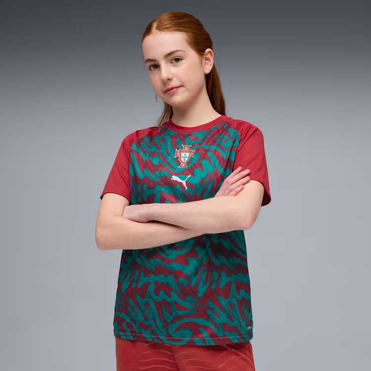 Imagem 0 de T-shirt Réplica de Futebol de Infantil FPF Warm Up Jr