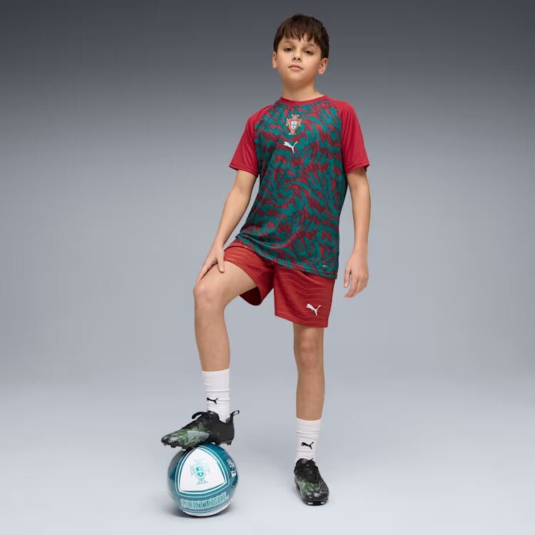T-shirt Réplica de Futebol de Infantil FPF Warm Up Jr Vermelho-2