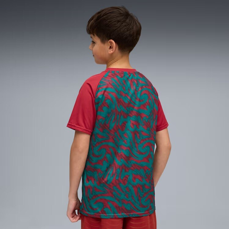 T-shirt Réplica de Futebol de Infantil FPF Warm Up Jr Vermelho-4