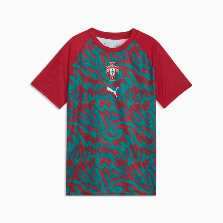 T-shirt Réplica de Futebol de Infantil FPF Warm Up Jr Vermelho-5