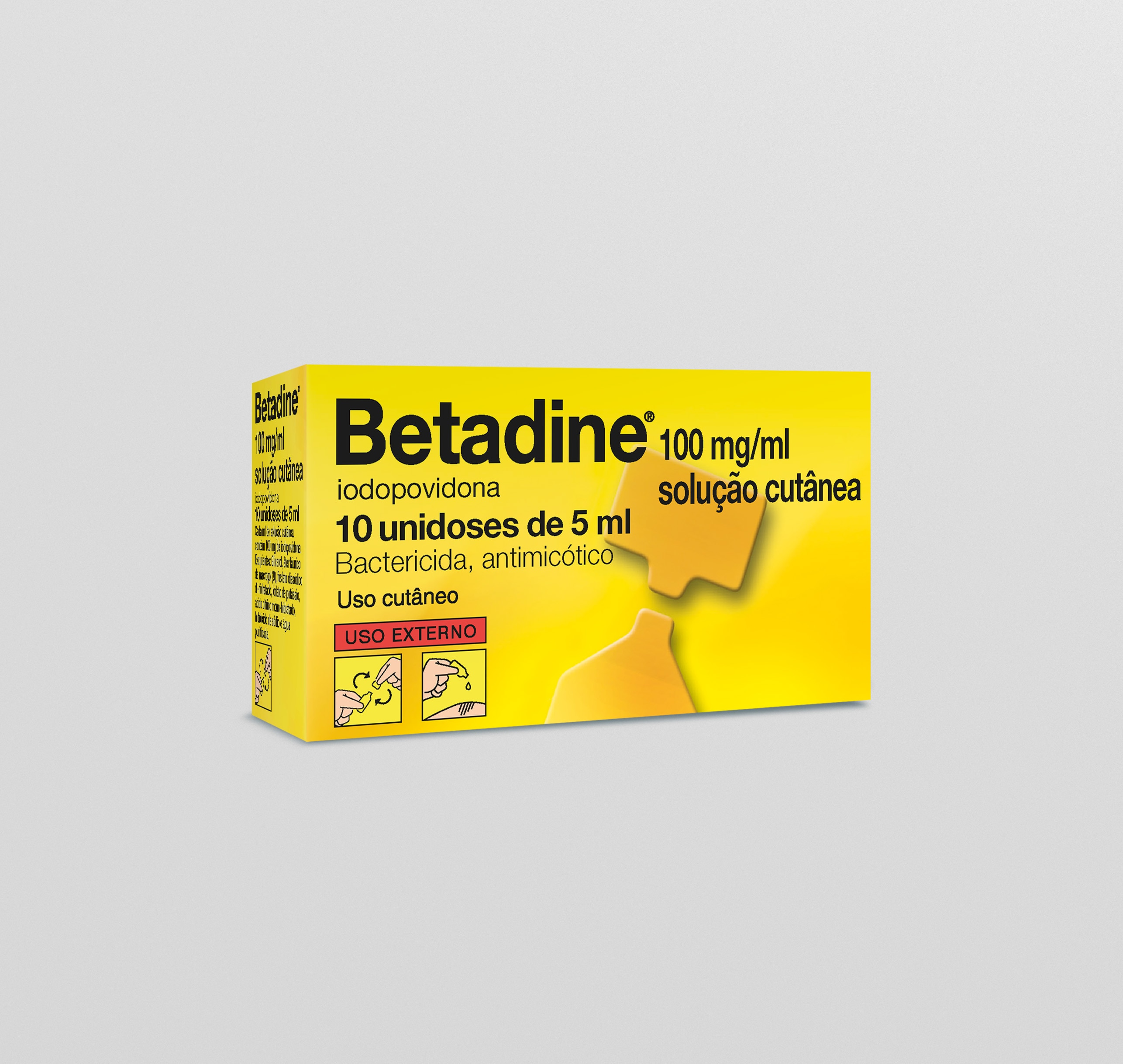 Betadine 100 mg/ml Solução Cutânea Unidoses 2