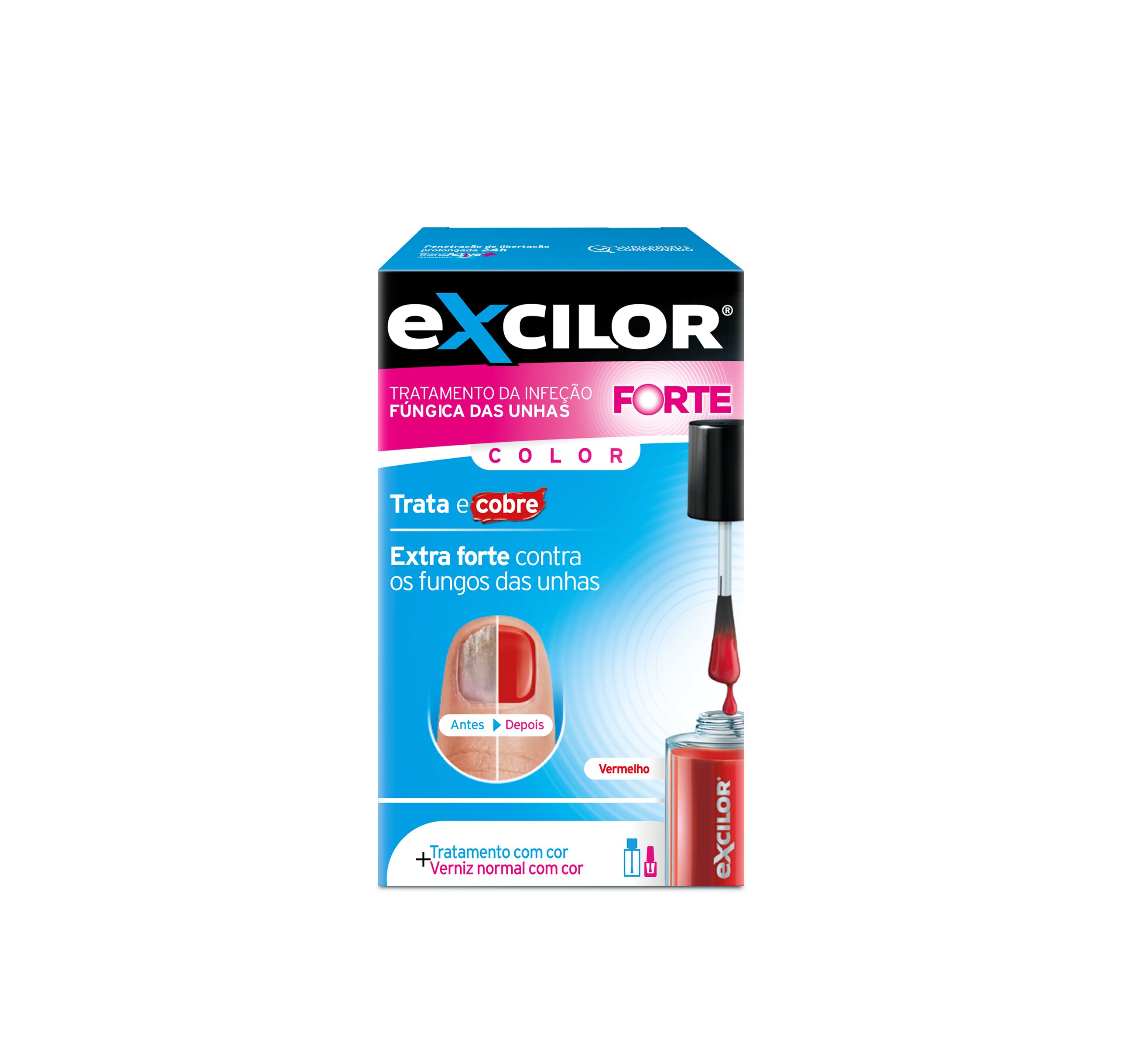 Verniz Excilor Forte em Vermelho - 30 ml 1