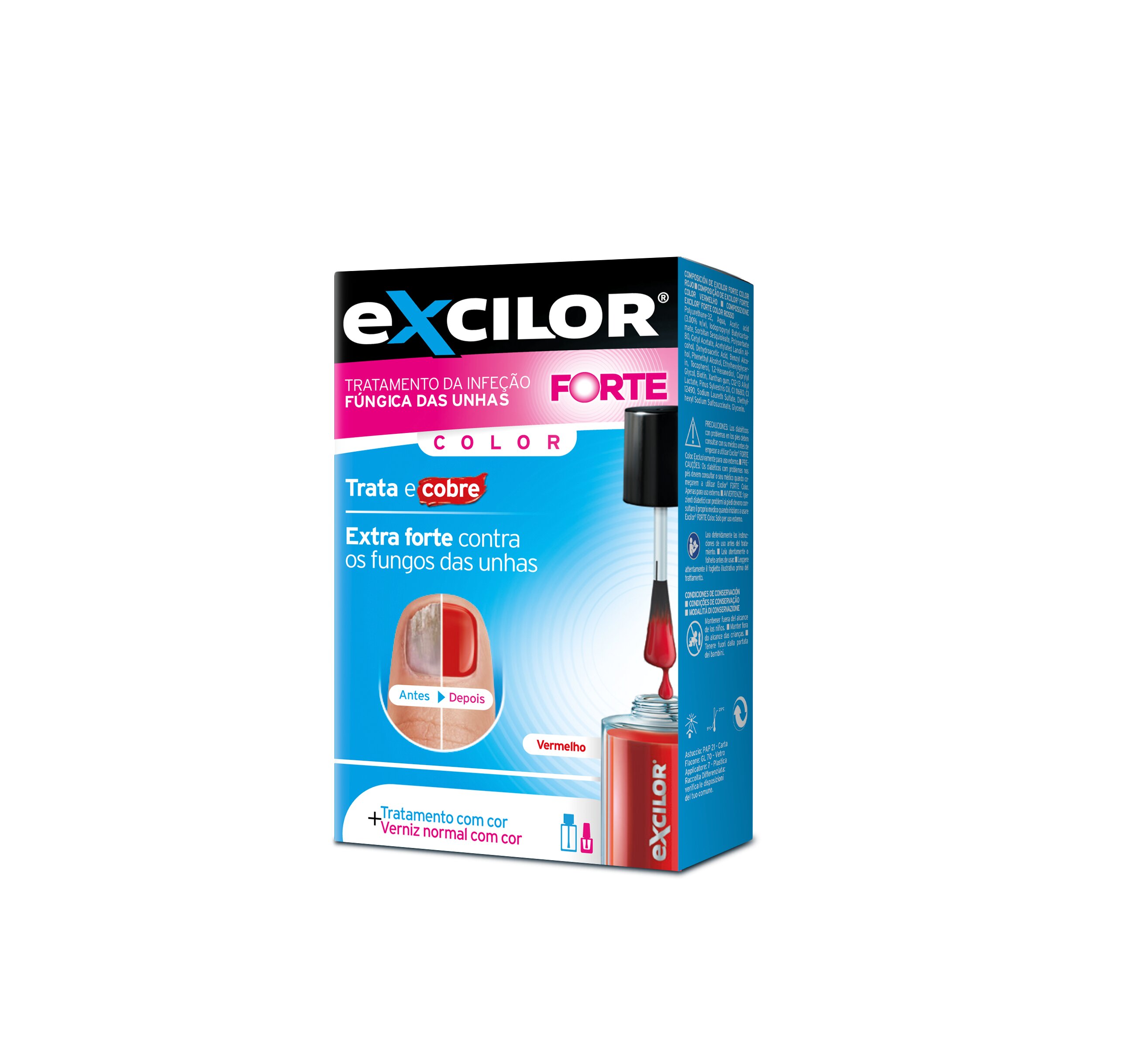 Verniz Excilor Forte em Vermelho - 30 ml 2