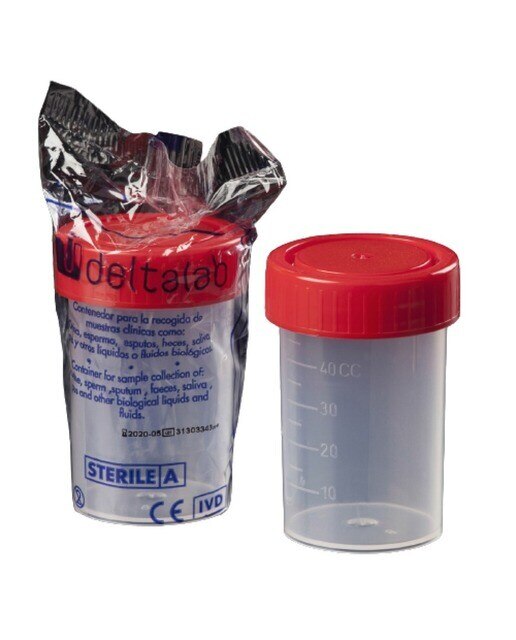 Frasco Colheita Esteril Deltalab - 60 ml 1