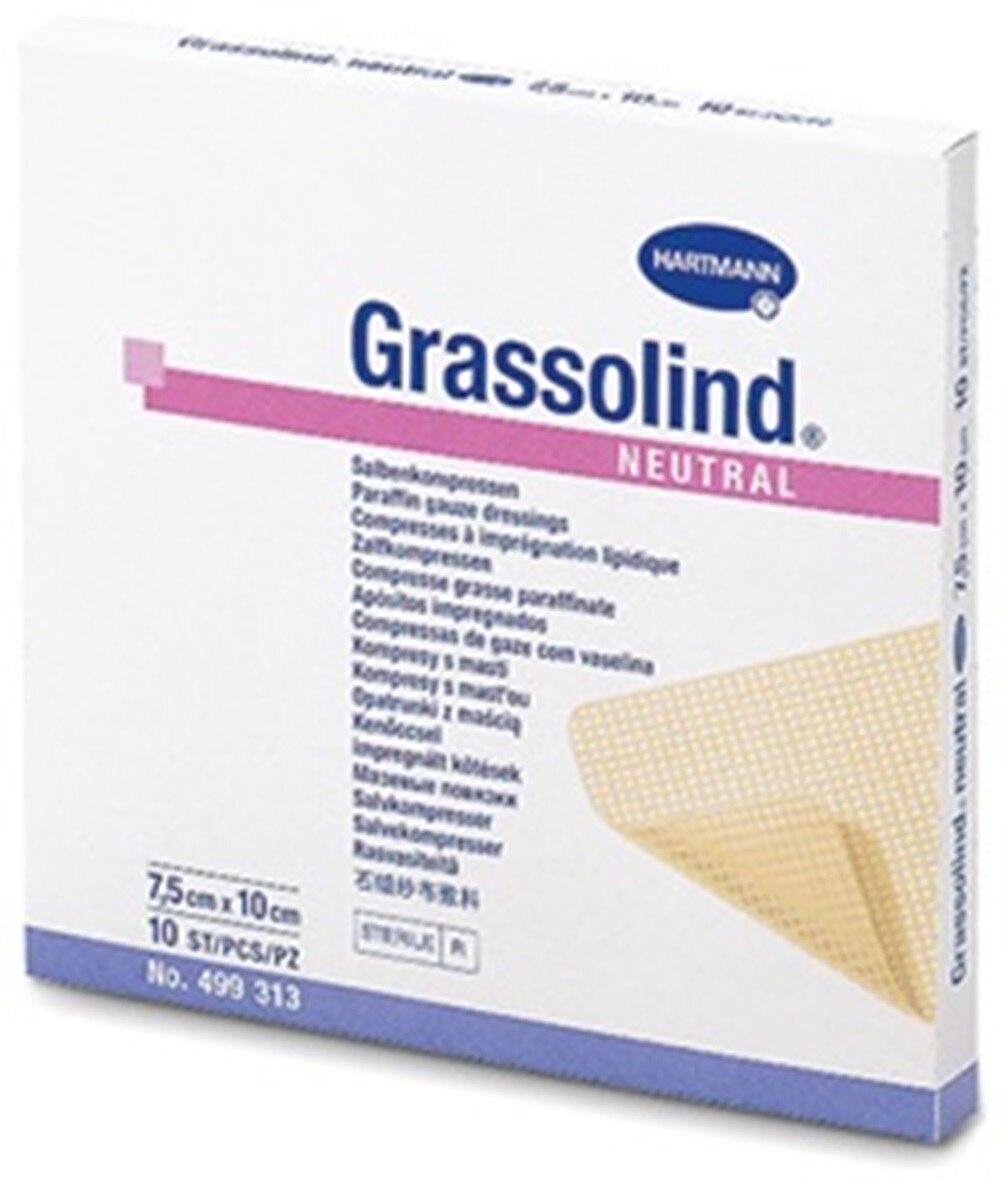 Compressas de Gaze Grassolind Neutral 10 Uni. Hartmann 1