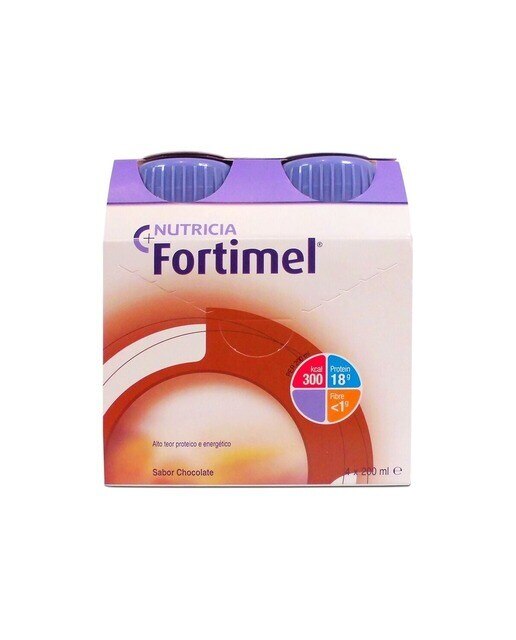 Imagem 0 de Suplemento Alimentar Nutricional Fortimel Chocolate - 4x200 ml