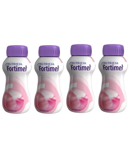 Imagem 0 de Suplemento Alimentar Nutricional Fortimel Morango - 4x200 ml