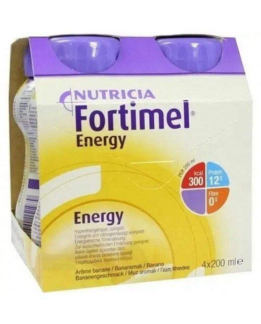 Imagem 0 de Suplemento Alimentar Nutricional Fortimel Energy Banana - 4x200 ml