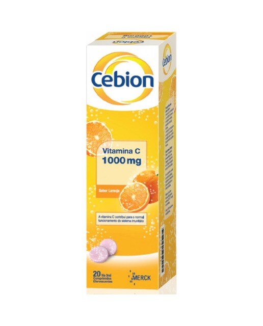Imagem 0 de Vitamina C Comprimidos Efervescentes 1000mg 20 saq. Cebion