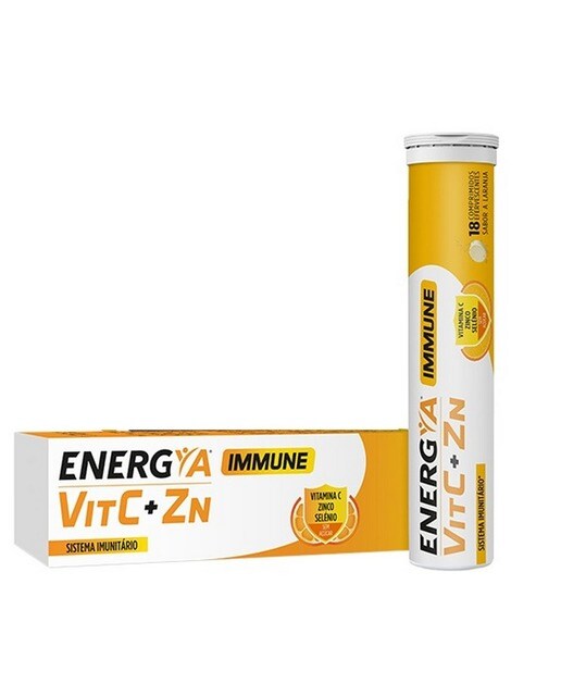 Suplemento Alimentar Energya Vit C+Zn Immune 18 Comprimidos Efervescentes Energya 1