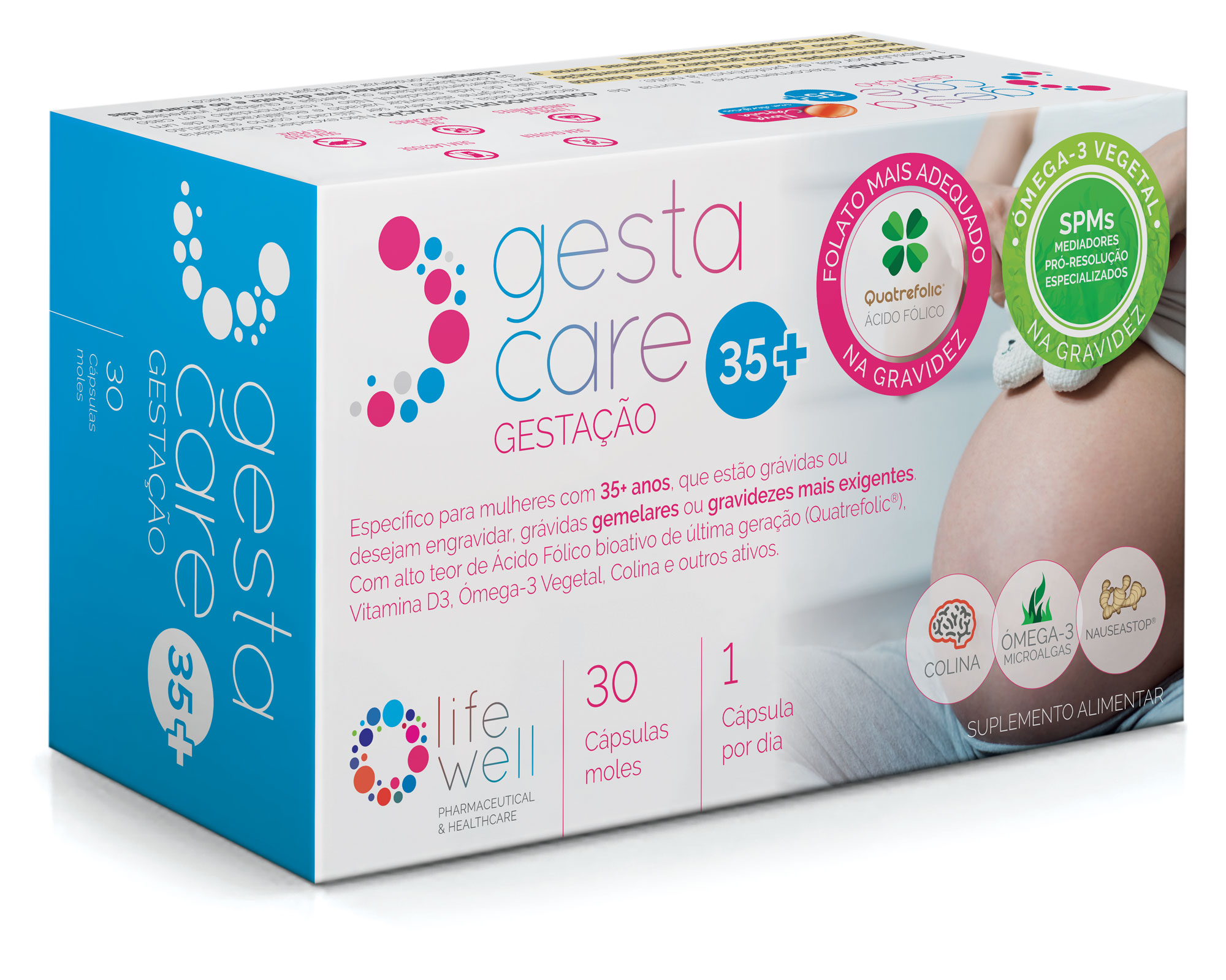 Imagem 0 de Suplemento Alimentar GestaCare Gestação 35+ - 30 Cápsulas Moles