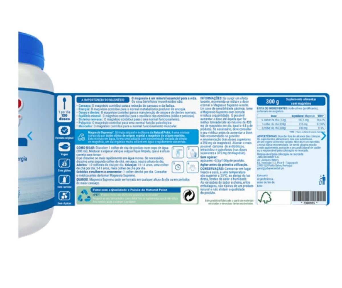 Suplemento Alimentar Magnesio Supremo Pó - 300 g 2