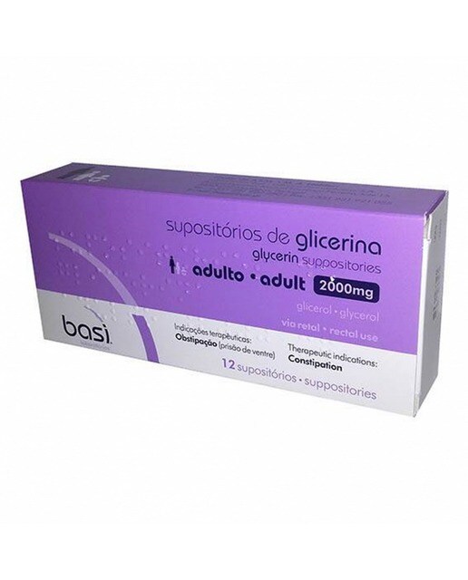 Imagem 0 de Supositórios de Glicerina Adulto 2000 mg  -  12 Supositórios