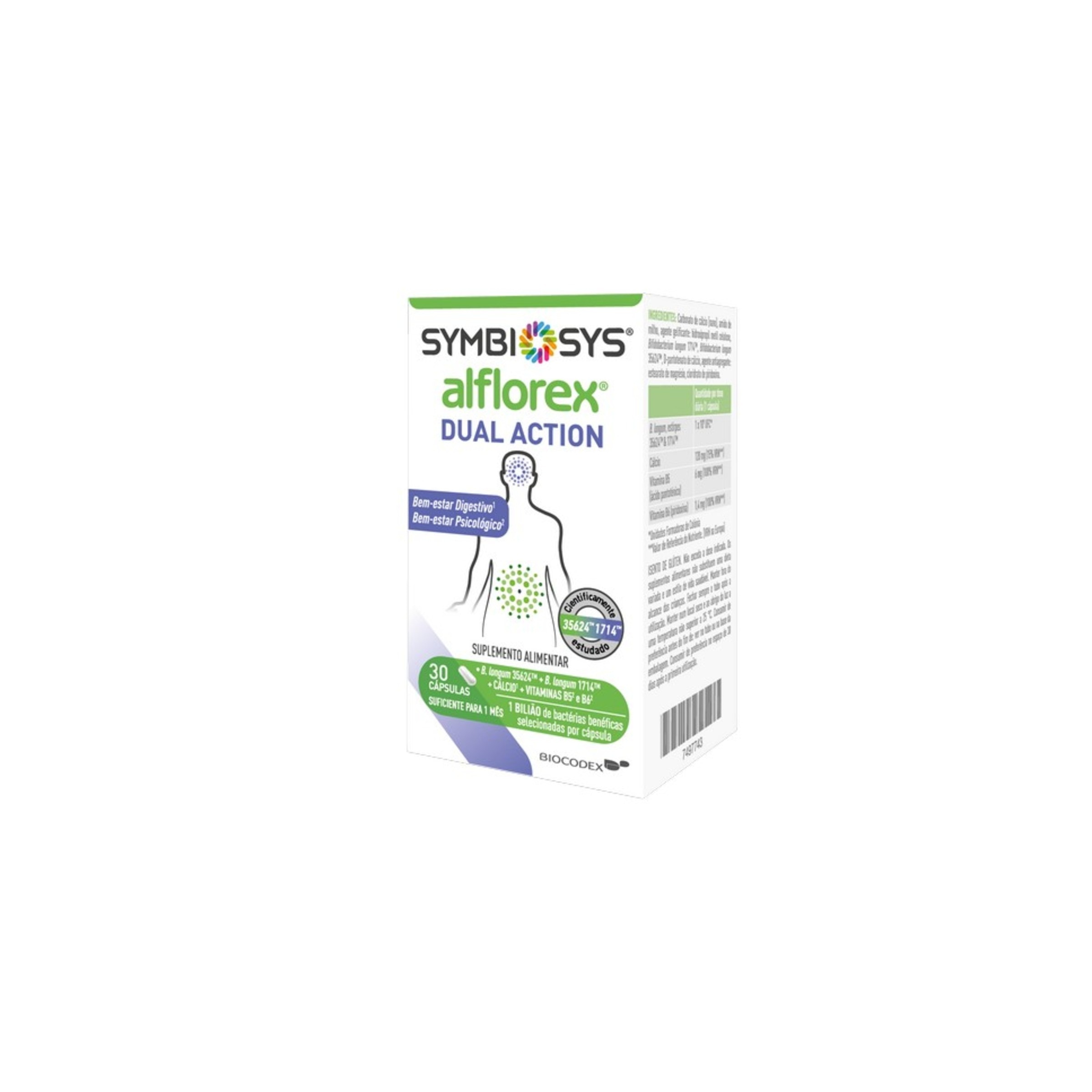 Imagem 0 de Suplemento Alimentar SYMBIOSYS Alflorex Dual Action - 30 Cápsulas