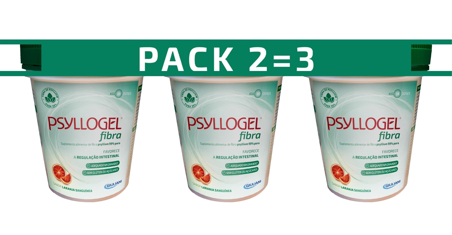 Imagem 0 de Pack 2=3 Psyllogel Fibra Laranja Sanguínea