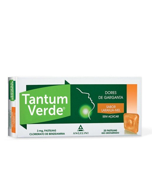 Imagem 0 de Tantum Verde s/ Açucar Mel e Laranja - 20 Pastilhas