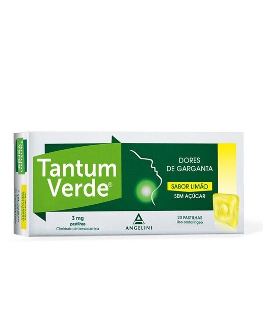 Imagem 0 de Tantum Verde s/ Açucar Limão - 20 Pastilhas