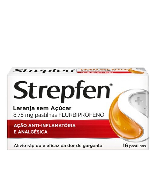 Imagem 0 de Strepfen Laranja sem açúcar 8,75 mg - 16 Pastilhas