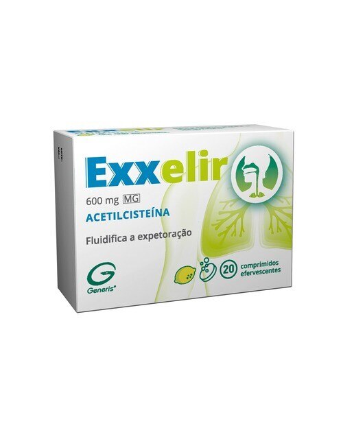 Imagem 0 de Acetilcisteína Exxelir 600 mg - 20 Comprimidos Efervescentes
