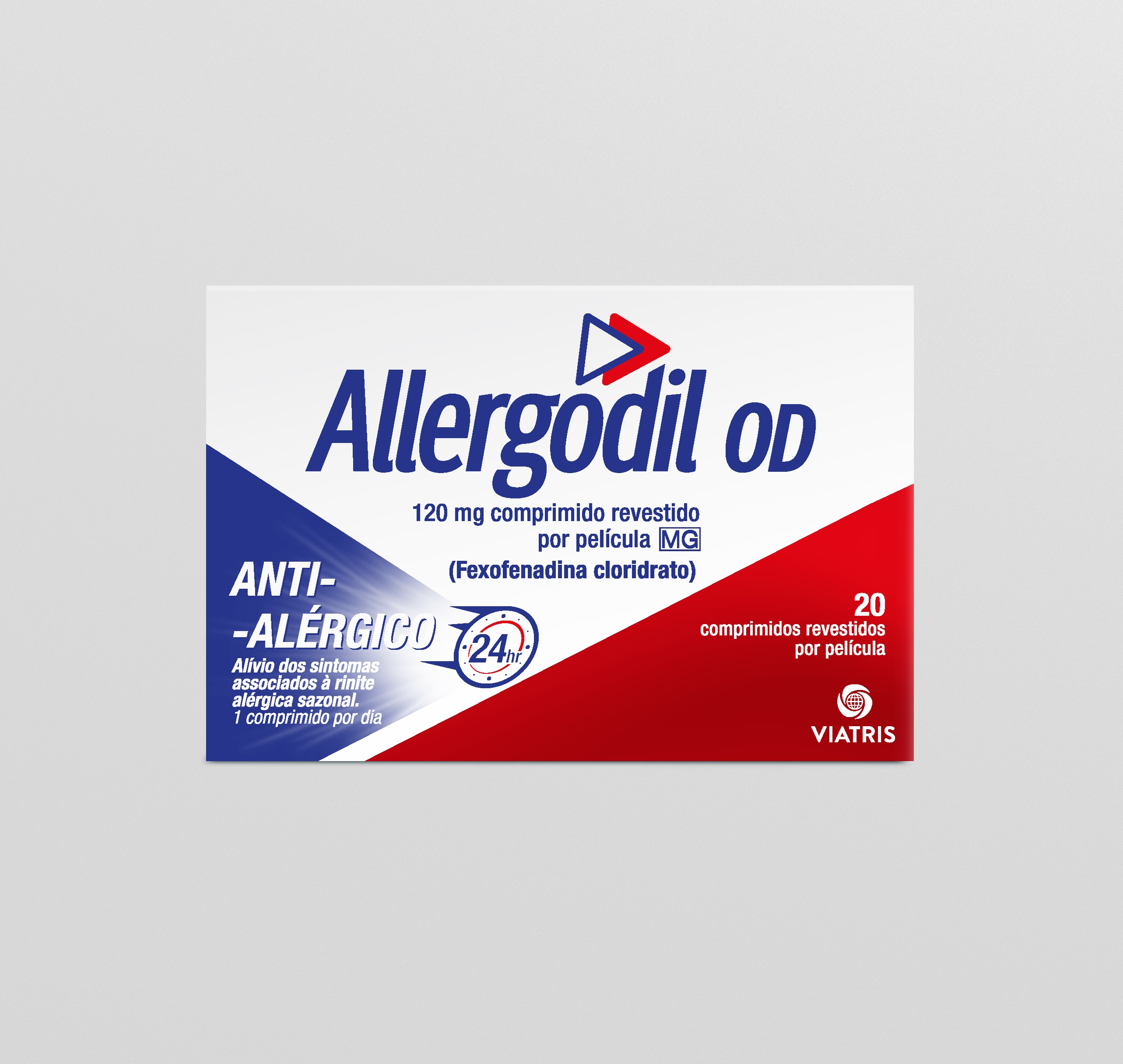 Imagem 0 de Allergodil OD Anti-alérgico 120 mg - 20 Comprimidos