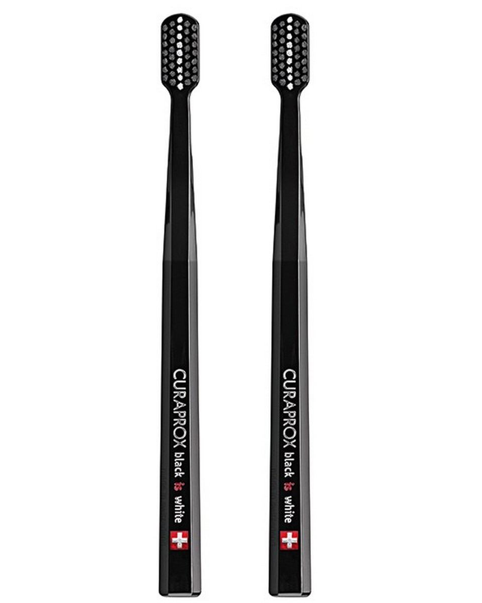 Escovas de Dentes Black is White - 2 uds 1
