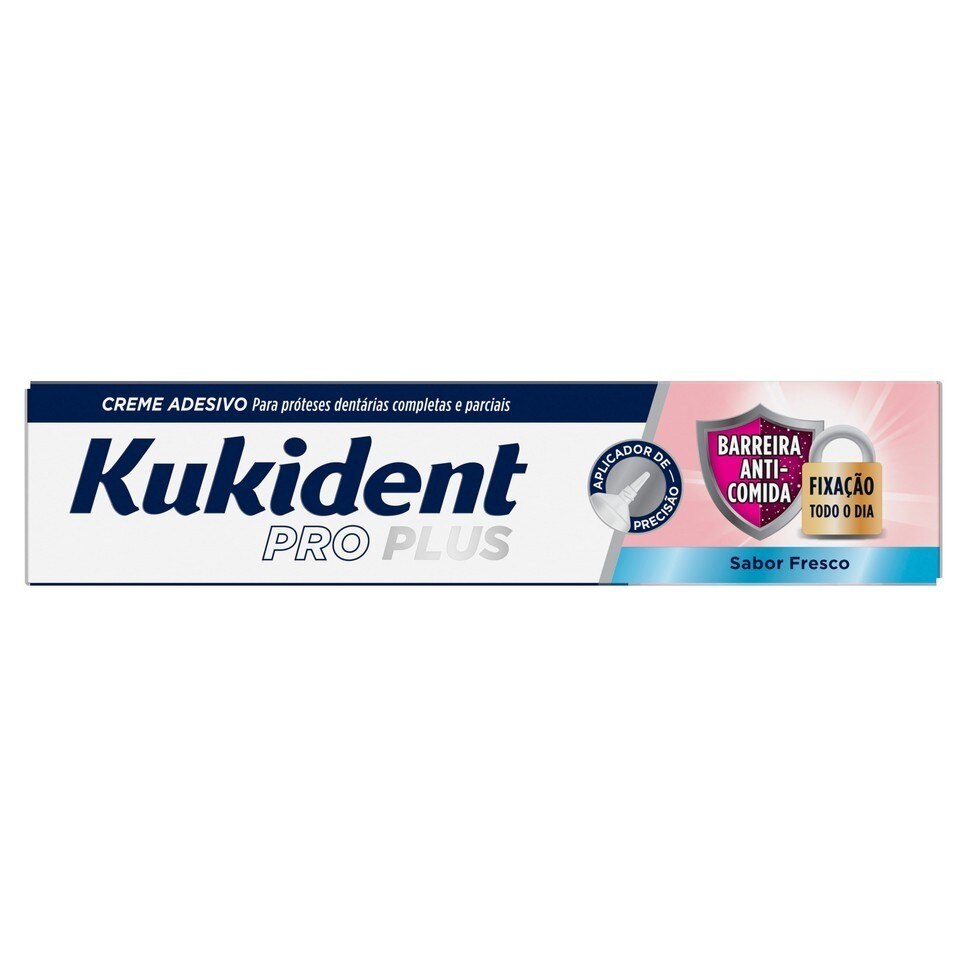 Creme Prótese Dentária Pro Plus Barreira Anti-Comida Sabor Fresco 1
