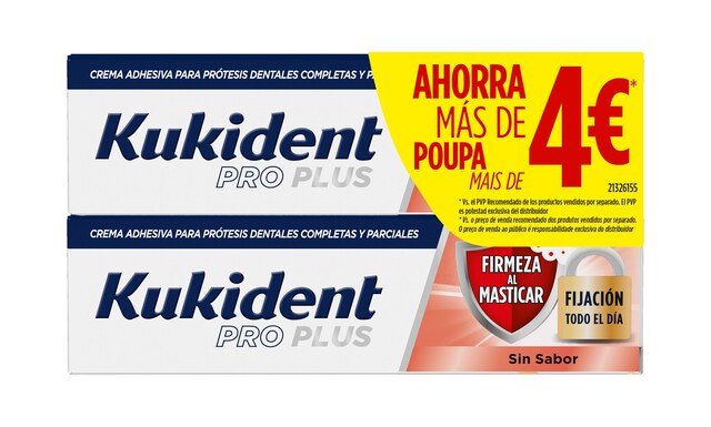 Imagem 0 de Duo Pack Creme Adesivo Pro Plus Firmeza ao Mastigar Sem Sabor