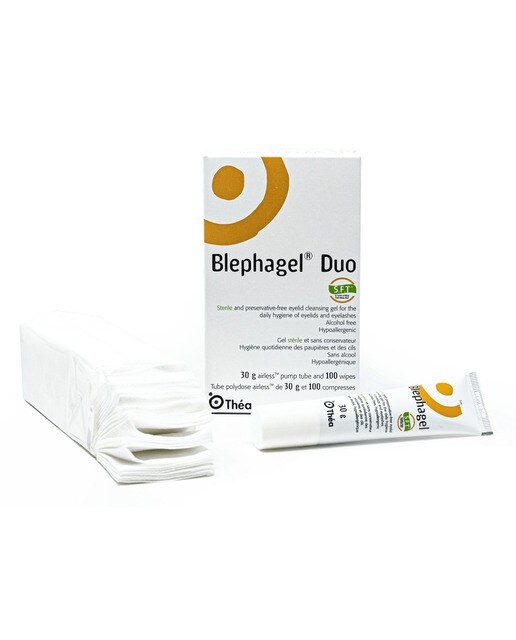 Imagem 0 de Blephagel Duo Gel Limpeza Diária Pestanas e Pálpebras - 30g + 100 Compressas